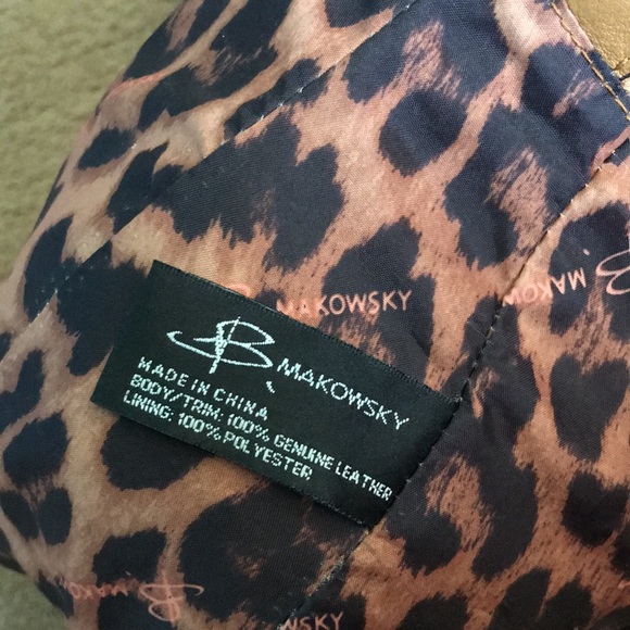 B. Makowsky Tan Leather Shoulder Bag - Picture 8 of 10